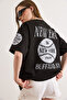 Women's Black Front Back Printed Comfortable Fit T-Shirt Tsh-19000966 - 5