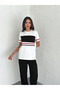 Women's Modal Fabric Crew Neck Stripe Detailed Soft Textured Garnished Tracksuit Set - 8