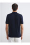 M1 Sezon Navy Blue Polo Collar Short Sleeve Men's Knitwear Sweater - 6