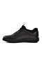 Black Genuine Leather Men's Casual Shoes - 2