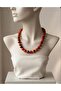 Bohem Sedefli̇ Bead Cinnamon Color Necklace New Style - 3