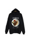 Edirne - 22 - Selimiye - Tava Ciğer - Şehir Printed Unisex %100 Cotton Black Hooded Sweatshirt