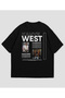 Kanye West Late Registration Album Printed Black Oversize T-Shirt Unisex 100% Cotton Crew Neck