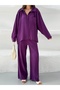 Women's Purple Pocketed Cupralı Modal Top and Bottom Set Frv0158