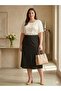 Zara Crepe Panel Detailed Custom Stitched Skirt