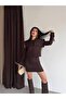 Jacket Collar Fabric Print Buttoned Cuff Sleeve Cape Collar Detail Lined Jacket Plain Mini Skirt Set - 4