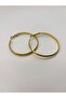 Steel Gold 4.5cm Hoop Earrings - 3