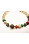 Natural Citrine Money Stone Pendant Bohemian Design Handmade Necklace with African Bead Detail - 2