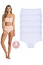 Women's Panties 5-Pack White High Waist Stretchy Comfortable Shaping / Sculpting Women's Panties