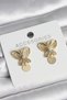 Füsun Earring Model Gold Color Butterfly Model Steel Women's Earrings Füsun Earring Set