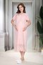 New Season Powder Maternity Summer Dress Eyelet Embroidery Linen Detailed Design Short Sleeve 100% Cotton Nightgown - 3