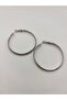 Steel Silver Color 4.5cm Hoop Earrings - 3