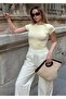 Women's Basic Crew Neck Slim Fit Body — Short Sleeve Casual Body - 3