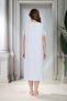New Season Blue Maternity Summer Dress Eyelet Embroidery Linen Detailed Design Short Sleeve 100% Cotton Nightgown - 8