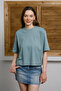 Interlock Fabric Back B Printed Basic T-Shirt - 2