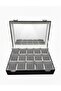Luxury Faux Leather Compartment Watch Storage Box Bag Slots - 4