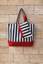 Beach Bag, Baby Bag, Picnic Bag, Striped Women's Bag 100% Cotton