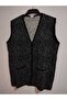 Super Quality, Large Size, 30% Off, Wool Pieces, V-Neck, Buttoned, Modern Mother Vest - 4