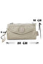 Krinkıl/Klinkır Waterproof 4 Zipper Pockets Shoulder Strap Phone Carrying Bag Clutch Bag Wallet Cream 1115F - 2