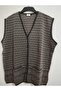 Super Quality, Large Size, 30% Off, Wool Pieces, V-Neck, Buttoned, Modern Mother Vest - 4