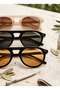 Triple Set Re1107 Rose-Black-Black Orange Sunglasses - 3