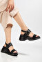 Thick Poly Sole Buckle Detailed Women's Sandals - 2