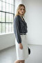 Women's Beige Sheer Ruffle Shirt - 4
