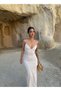 White String Strap Maxi Basic Dress - 2