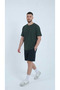 Men's Khaki Color Cotton Pack T-Shirt Combed Cotton Fabric Zero Collar Full Fit - 7