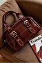Vintage Series White Embroidered Buckled Adjustable Strap Day Planner and Crossbody Bag 001234B