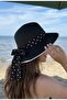Lunaria Women's Straw Hat with Polka Dot Bow Ties - 3