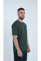 Men's Khaki Color Cotton Pack T-Shirt Combed Cotton Fabric Zero Collar Full Fit - 3