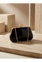 Black Color Luxury Patent Leather Gold Detailed Chain Strap Women's Evening Dress Bag Wedding Engagement Graduation - 5