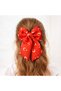 23 April Girls' Hair Clip – Turkish Flag Patterned Big Bow Hair Clip (10X14 cm)