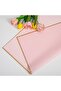 Flower Packaging Wrapping & Bouquet Paper - Black White Pink- Gold Edged 58*58 cm - Total 15 Pieces - 3