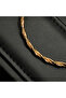 Gold Twisted Rope Bracelet & Ring Set - Textured End Details | Matching Jewelry Set - 4