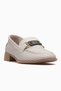 Women's Leather Daily Loafers Shoes 26Y D26Ya-7245 Cream - 4