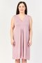 Women Sleeveless Textured Sleepwear Dress, Rose Pink