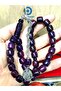 Purple Special Stick-Cut Amber Praying Beads - 4