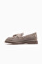 Women's Leather Daily Loafers Shoes 26Y D26Ya-3820 Silver - 2