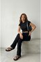 Women's Waffle Fabric Stretchy Two-Piece Set - 2