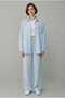 Women's Thin Strawberry Fabric Shirt and Pants Two-Piece Set - Blue - 3
