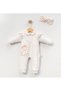 Baby Girl Cute Baby Cotton Piece Jumpsuit and Headband - 2