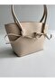 Alya Model Hand and Women's Shoulder Bag Cream - 3