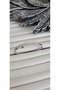 Zircon Stone Gold Nail Detail Steel Clamp Bracelet - 3