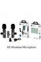 Wireless Lavalier Microphone Type-C IOS Auto-syncs Microphone for Video Recording Vlog.