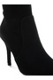 Women Distressed Denim Mid-Calf Boots in Black - 4