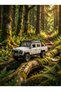 Openable Door Open-Back Land Rover Off-Road Toy Car with Lights and Sounds, Pull-Release Mechanism, White