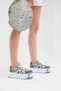 Women's Gray High Sole Comfortable Lace-Up Shoes Sneakers