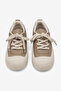 Women's Beige Comfortable Fit Rubber Sole Lace-Up Sneakers - 5